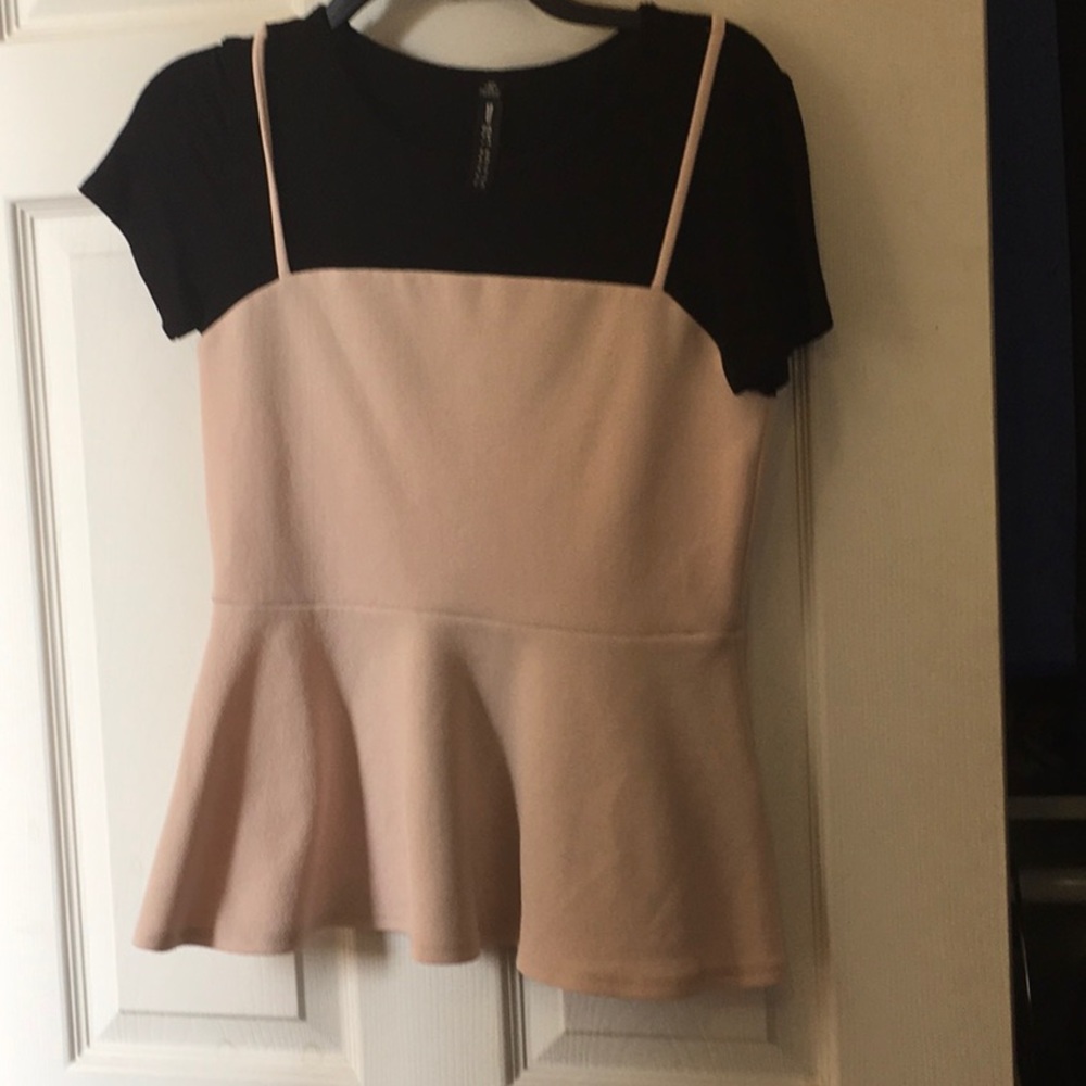 Cute top, faux layer, worn once